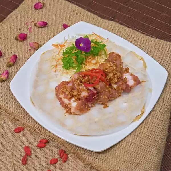 Sườn Non Hấp Tỏi Tây