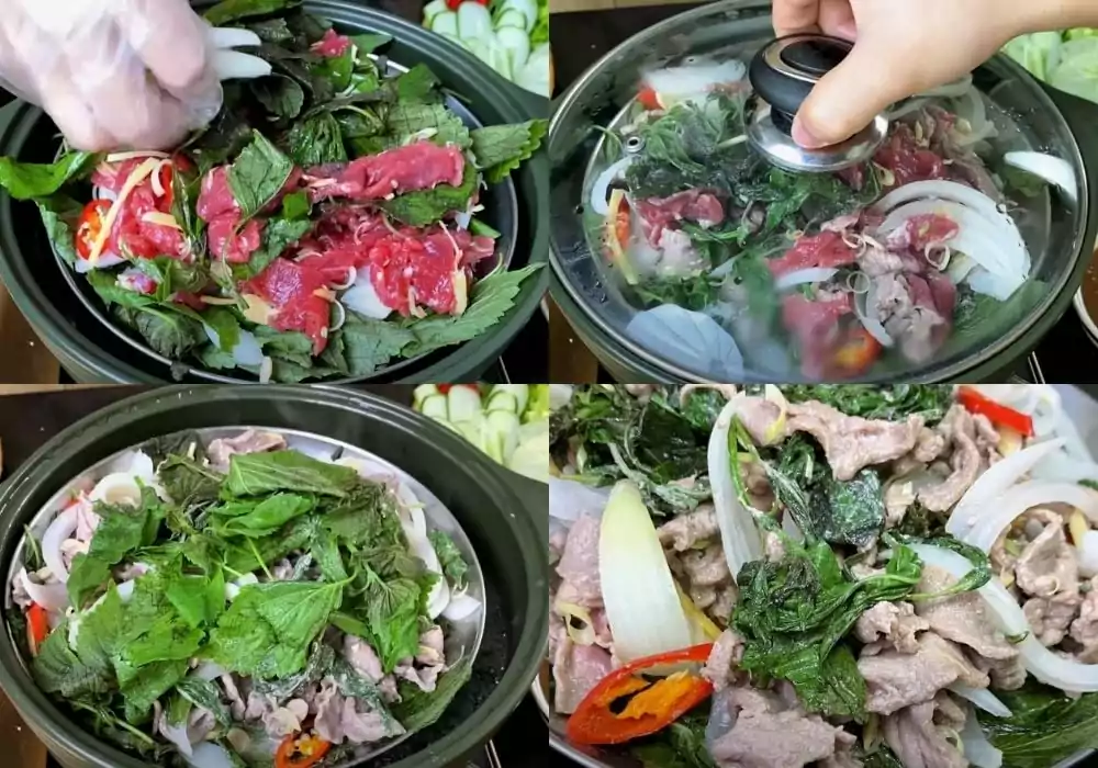 Má đào hấp tía tô